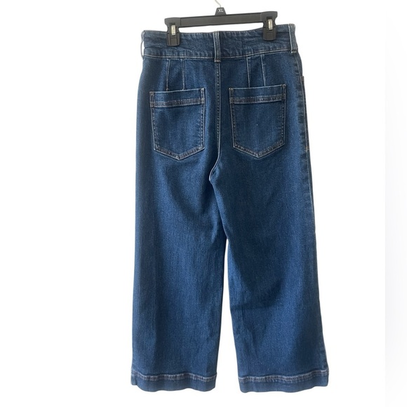 Pilcro The Skipper Cropped Wide Leg Jeans Women Size 28 High Rise - Picture 4 of 8